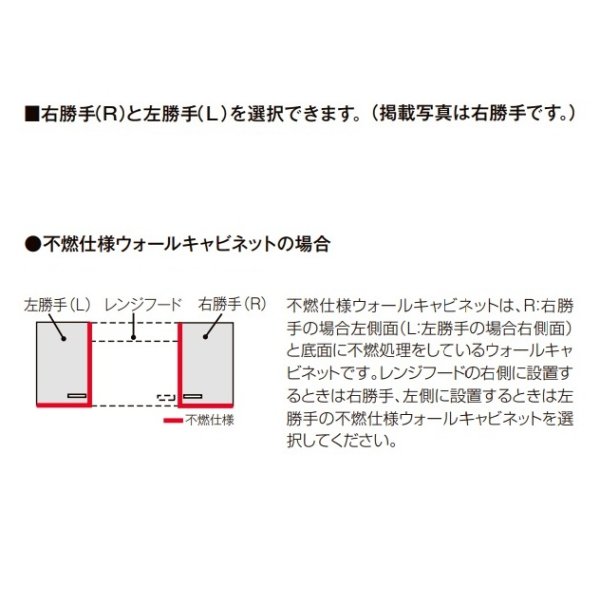 画像2: サンウェーブ/LIXIL　GK(F・W)-A-100AF(R・L)　取り替えキッチン GKシリーズ ウォールキャビネット 高さ50cm 側面・底面不燃仕様 間口100cm [♪△] (2)