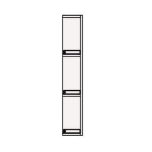 画像: クリナップ　GASB15　サイドキャビネット(上台) BGAシリーズ (R・L) 間口15cm 奥行25cm 高さ72.5cm 片面収納タイプ [♪△]