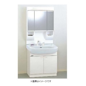 画像: クリナップ 【M-753CHVH + BTSL75TVHJTS】 BTSシリーズ 間口75cm ミラーキャビネット(3面鏡・くもり止めヒーター付)+洗面化粧台開きタイプ  [♪△]
