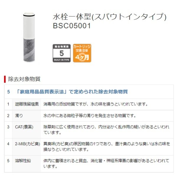 画像2: 三菱ケミカル・クリンスイ　F428KBS　水栓一体型 スパウトインタイプ ビルトイン浄水器 寒冷地仕様 (F428K の後継品) [♭▲] (2)