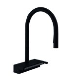画像: ハンスグローエ　73837674　アクノセレクト M81 シングルレバーキッチン混合水栓 引出式 170 3ジェット マットブラック [♪■]
