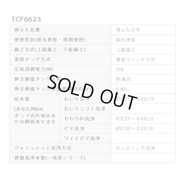 画像4: [在庫あり] TOTO　TCF6623＃NW1　ウォシュレット 便座 温水洗浄便座 SB ホワイト (TCF6622後継品) ☆ ♭ (4)