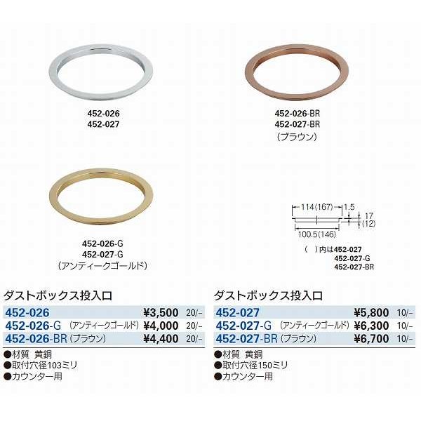 画像2: 水栓金具 カクダイ　452-026　ダストボックス投入口 (2)