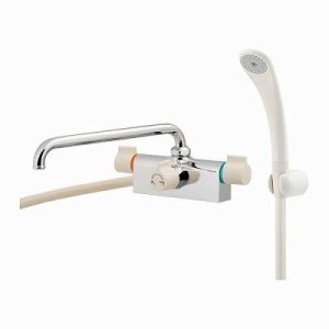 画像: 水栓金具 カクダイ　152-243　2ハンドルシャワー混合栓(台付)