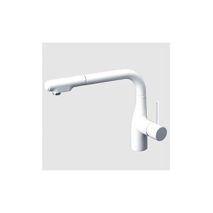 画像: KVK　KM6101ZECC4HS　シングルシャワー付混合栓 撥水 グロスホワイト 寒冷地用