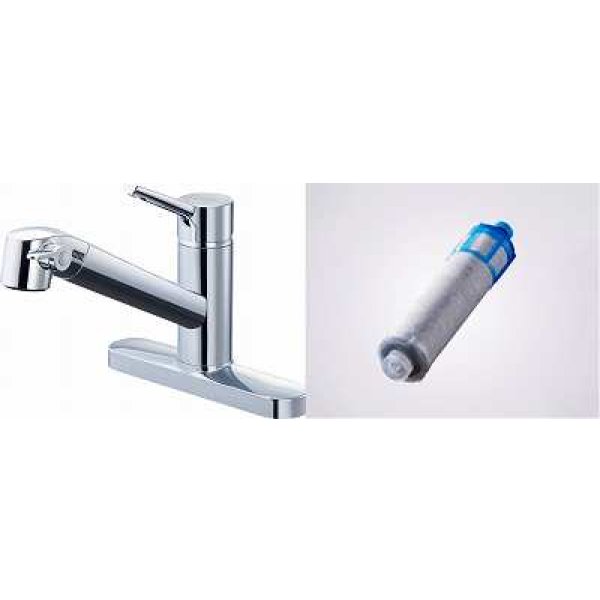 画像1: INAX/LIXIL　JF-AF434SYA(JW)　水栓金具 浄水器内蔵型シングルレバー混合水栓 オールインワンFSタイプ [□] (1)