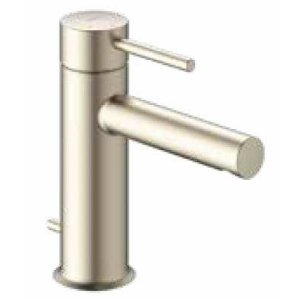 画像: INAX/LIXIL　LF-YE340SYC/SNI　水栓金具 シングルレバー混合水栓 排水栓なし eモダン(エコハンドル) シャインニッケル 一般地・寒冷地共用 [★]