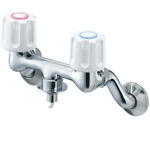 画像: 水栓金具 三栄水栓　K1101TVK-1-W　ツーバルブ洗濯機用混合栓 寒冷地