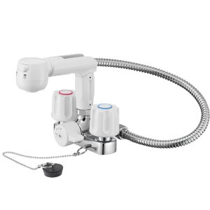画像: 水栓金具 三栄水栓　K3104VR-W　ツーバルブスプレー混合栓(洗髪用)
