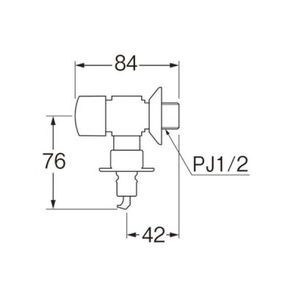 画像2: 水栓金具 三栄水栓　Y1433TV-13　洗濯機用送り座水栓 (2)