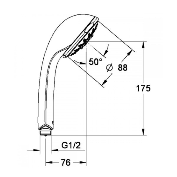 画像3: グローエ　2879600J　シャワー＆シャワーシステム リレクサ ファイブ ハンドシャワー クローム [■] (3)