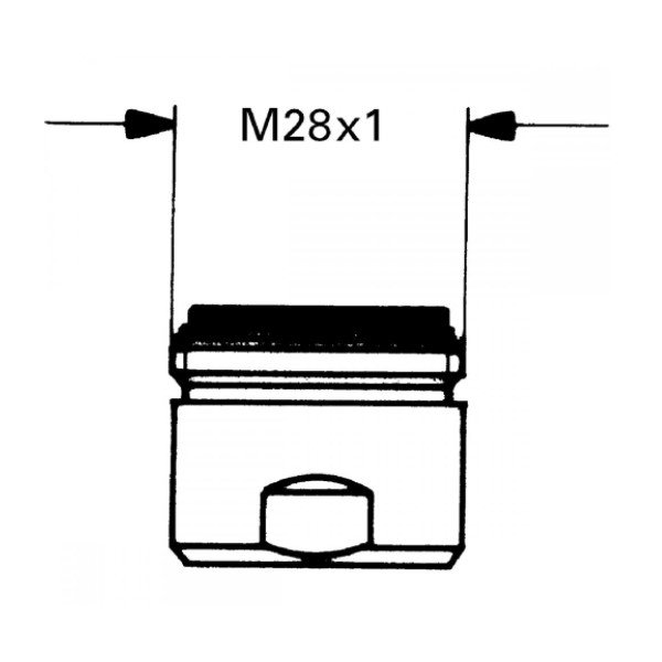 画像2: グローエ 13927000 パーツ エアレーター M28×1 バス用 マウザーCタイプ クローム ♪ (2)