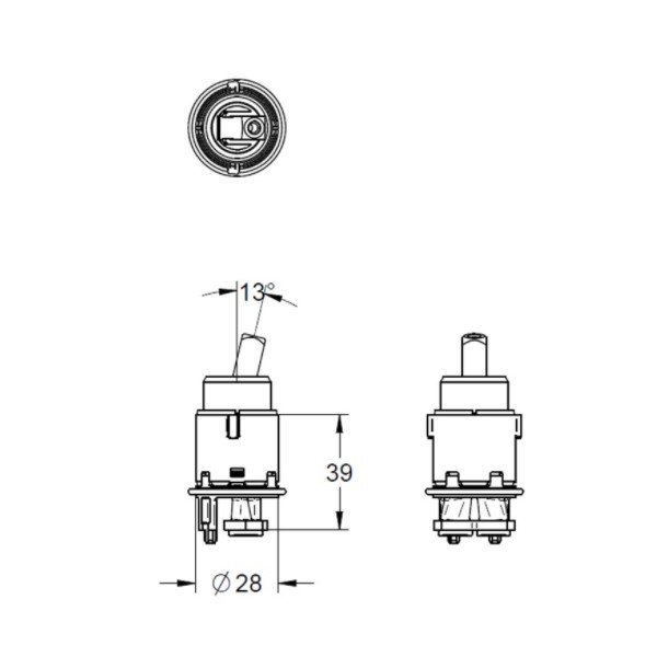 画像2: グローエ　46580000　パーツ シングルレバー用セラミックカートリッジ 28mm [■] (2)