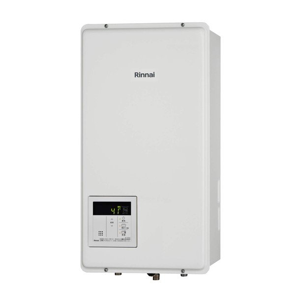 画像1: リンナイ 【RUX-V1605SFFBA(A) 都市ガス用】 ガス給湯専用機 16号 音声ナビ F F方式・屋内壁掛型 20A [■] (1)