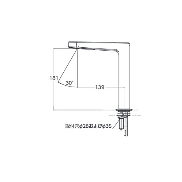 画像2: TOTO　TLE25SM2W　水栓金具 アクアオート(台付自動水栓) Mサイズ コンテンポラリタイプ(角) 発電タイプ ワンプッシュなし サーモ [■] (2)