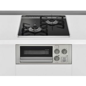 画像: リンナイ 【RB2K3U51SV プロパン用】 ビルトインコンロ プロパン 45cm 2口タイプ コンパクトシリーズ 水無し片面グリル ブラック [♭■]