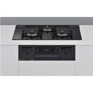 画像: リンナイ 【RS71W36T1RBW プロパン用】 ビルトインコンロ プロパン 75cm 強火力(左・右) SENCE(センス) シアーブラック [■]