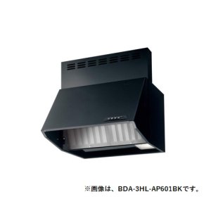 画像: リンナイ　BDA-3HL-AP901BK　換気扇 台所 レンジフード 幅90cm 総高さ60cm スタンダード(シロッコファン・ブーツ型) BDAシリーズ ブラック [♭≦]