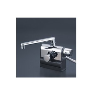 画像: KVK　KF3008RS2HS　デッキ形サーモスタット式シャワー 右ハンドル仕様 190mmパイプ付 撥水 一般地・寒冷地共用