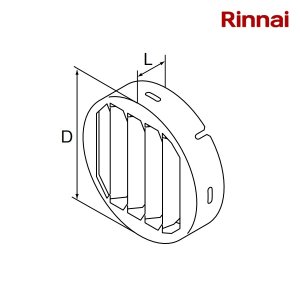 画像: リンナイ【ROP-RUA-30A 24-8319】排気流速アップ関連オプション 斜方排気アダプタ φ81.5×24 ガス給湯器 部材