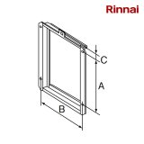 画像: リンナイ【UOP-3030-B 25-7845】扉内設置用取付BOX 509×518×42 560 ガス給湯器 部材