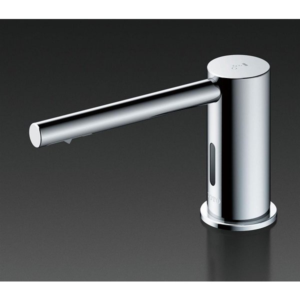 画像2: TOTO 水栓金具　TLK07S02JA(TLK07001JA+TLK01102JB)　オートソープディスペンサーセット 丸スパウト 2連 3L  (旧品番TLK07S02J) (2)