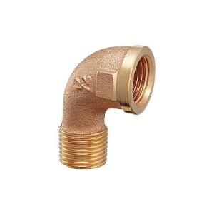 画像: 水栓金具 カクダイ 6124-40 砲金ストリートエルボ