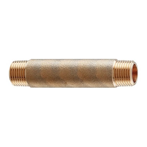 画像1: 水栓金具　カクダイ　616-612-200 砲金長ニップル (1)