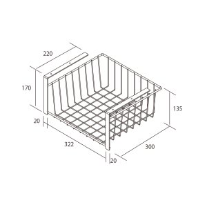 画像: onedo/ワンド/旧マイセット KTB-WBA 各種器具 吊り下げ式ワイヤーラック 【本体同時購入のみ】 [♪]