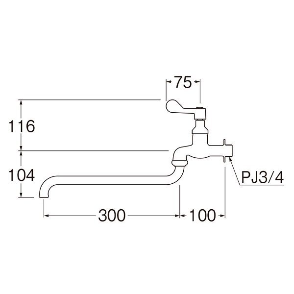 画像2: 水栓金具 三栄水栓　A1310-L3-20　厨房用自在水栓 (2)