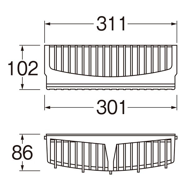 画像2: 洗面所 三栄水栓　H5412F1-W　洗濯機パン用カバー H5412-640用 (2)