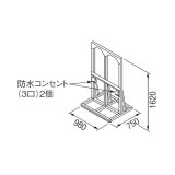 画像: リンナイ 【UOP-5001STD-4WQ 23-2412】 連結スタンド4WQ 業務用ガス給湯器 部材 [♪]