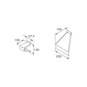 画像: リンナイ 【UOP-UBKT 23-7011】 ユニット取付ブラケット 業務用ガス給湯器 部材