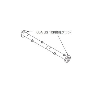 画像: リンナイ 【UOP-E50MHS-4ZW65 23-2273】 増設用水湯配管セット4ZW65 全長1419mm 業務用ガス給湯器 部材
