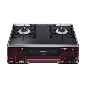 画像: リンナイ ガスコンロ RTS65AWK1RGA-AR ラクシエ 右強火力 水無両面焼グリル 幅59cm レッド ココットプレート付属 ♪
