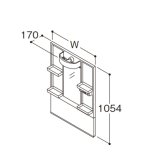 画像: TOTO 洗面化粧台 化粧鏡 LMAS075A1GDG1G Aシリーズ 1面鏡 LEDランプ エコミラーなし 間口750mm ♪