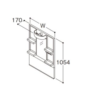 画像: TOTO 洗面化粧台 化粧鏡 LMAS060A1GDC1G Aシリーズ 1面鏡 LEDランプ エコミラーあり 間口600mm ♪