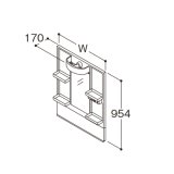 画像: TOTO 洗面化粧台 化粧鏡 LMAS075B1GDG1G Aシリーズ 1面鏡(高さ1800mm対応) LEDランプ エコミラーなし 間口750mm ♪