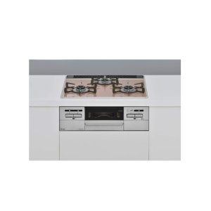 画像: リンナイ [RS31W35P43DGAVW プロパン用] ビルトインコンロ プロパン 60cm 強火力(左・右) Mytone(マイトーン) サクラグレージュ ココットプレート付 ∀