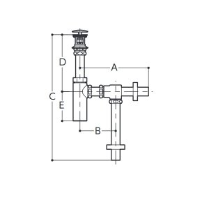 画像: 水栓金具 TOTO TLDP1201JA 洗面器用排水金具 ボトルトラップ32mm 壁排水金具 ワンプッシュ式