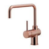 画像: 水栓金具 カクダイ 117-115-BR シングルレバー混合栓 ブレードホース カッパーブラウン