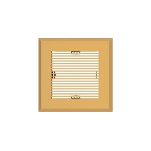 画像: 三菱 P-180GB2-G 換気扇 ダクト用換気扇 部材 別売グリル インテリア格子タイプ ライトオーク