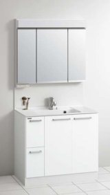 画像: クリナップ [ミラーキャビネット M-0903CMS + 洗面化粧台 BCML0902WNWEQTS ] 間口90cm ラクトワ 扉/スムースホワイト 受注生産品§♪