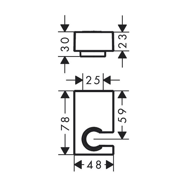 画像2: ハンスグローエ 28387000 シャワーホルダー ポルターE クロム ♪ (2)