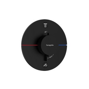 画像: ハンスグローエ 15554670 ShowerSelect Comfort S シャワーサーモスタット 埋込式 混合水栓 2アウトレット φ155(化粧部) マットブラック ♪