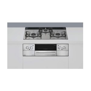 画像: リンナイ [RHS31W33L25RSTW 都市ガス] ビルトインコンロ 幅60cm BEIZ(ベイズ) 強火力(左・右) カームシルバー ♪