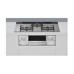 画像: リンナイ [RHS71W33L25RSTW プロパン] ビルトインコンロ 幅75cm BEIZ(ベイズ) 強火力(左・右) カームシルバー ♪