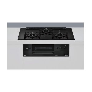 画像: リンナイ [RHS71W38M11RNBW 都市ガス] ビルトインコンロ 幅75cm DELICIA(デリシア) 強火力(左・右) ナイトブラック ザ・ココットラウンド付属 ♪