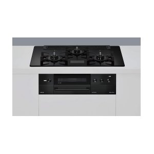 画像: リンナイ [RHS71W38M17VCBW プロパン] ビルトインコンロ 幅75cm DELICIA(デリシア) 強火力(左・右) クリスタルブラック ザ・ココット付属 ♪