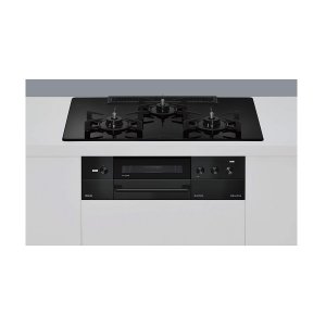 画像: リンナイ [RHS72W38M11RNBW 都市ガス] ビルトインコンロ 幅75cm DELICIA(デリシア) 強火力(左・右) ナイトブラック ザ・ココットラウンド付属 ♪